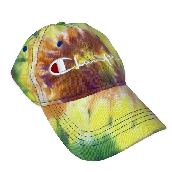 Champion Hat Cap Tie Dye Unisex Mens Womens One Size Fits Most 100% Cotton - Picture 1 of 11